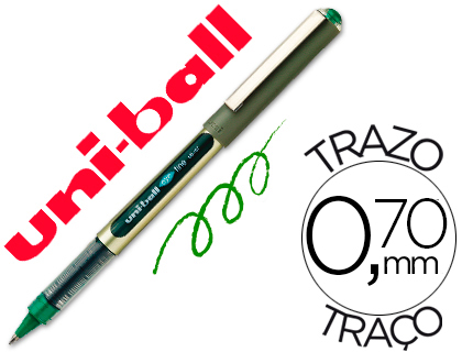 Bolígrafo roller uni-ball eye UB-157 tinta verde 0,7 mm.